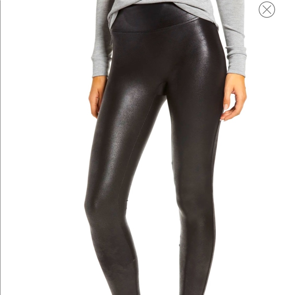 NWT Faux leather spanx from anthropology